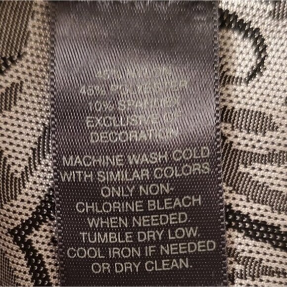 White House Black Market Black and Silver Gray Jacquard  Corset Tank Top Size M - Picture 5 of 7